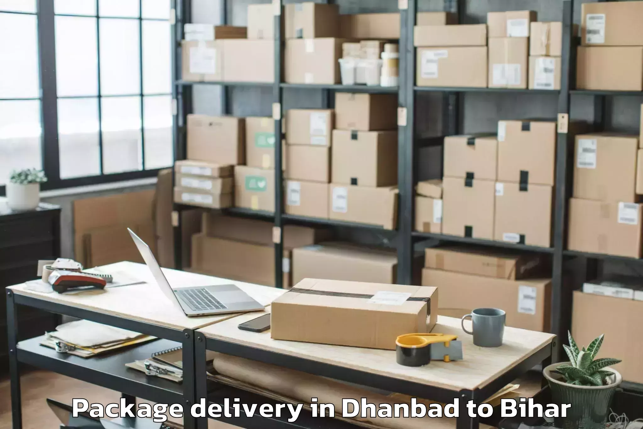 Affordable Dhanbad to Mojharia Package Delivery